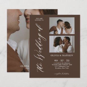 BUDGET Espresso Braune Schrift Foto Collage Hochze