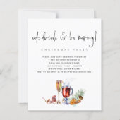 Budget Essensgetränke sei frohe Weihnachts-Party e (Vorderseite)