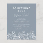 Budget Etwas Blaues Wildblume Brautparty Flyer (Vorne)