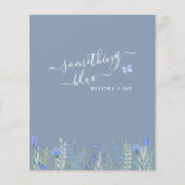 Budget Etwas Blue Brautparty Blue Einladung (Rückseite)