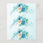 Budget Etwas Blue Bridal Dusche Einladung (Rückseite)