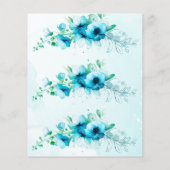 Budget Etwas Blue Bridal Dusche Einladung Flyer (Hinten)