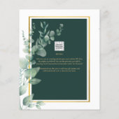 BUDGET Eucalyptus BABY SHOWER GOLD QR CODE EINLADE Flyer (Hinten)