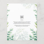 BUDGET Eucalyptus BABY SHOWER QR CODE EINLADEN Flyer (Hinten)