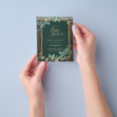 BUDGET Eucalyptus BABY SHOWER Rustikaler QR-CODE Flyer (Gruppe)