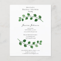 Budget Eucalyptus Brautparty Flyer Einladung