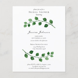 Budget Eucalyptus Brautparty Flyer Einladung