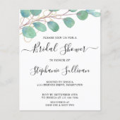 Budget Eucalyptus Bridal Dusche Einladung (Vorderseite)