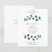 Budget Eucalyptus Bridal Dusche Einladung (Vorne/Hinten)