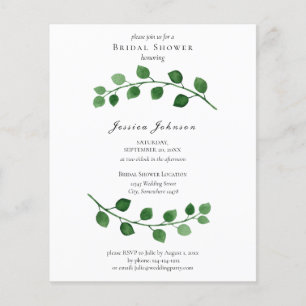 Budget Eucalyptus Bridal Dusche Einladung