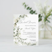 Budget Eucalyptus Bridal Dusche Einladung (Stehend Vorderseite)