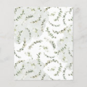 Budget Eucalyptus Bridal Dusche Einladung (Rückseite)