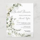 Budget Eucalyptus Bridal Dusche Einladung (Vorderseite)