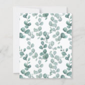 Budget Eucalyptus Bridal Dusche Einladung (Rückseite)