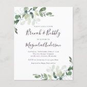 Budget Eucalyptus Bridal Dusche Einladung (Vorderseite)