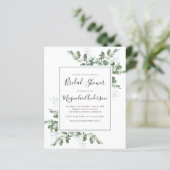 Budget Eucalyptus Bridal Dusche Einladung (Stehend Vorderseite)