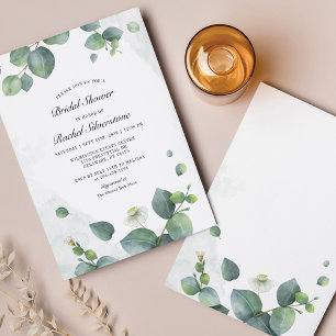 Budget Eucalyptus Bridal Dusche Einladung Flyer