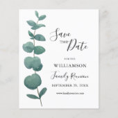 Budget Eucalyptus Family Wiedersehen Save the Date (Vorderseite)