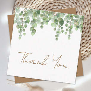 Budget Eucalyptus Foliage Wedding Thank You Mitteilungskarte