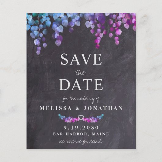 Budget Eucalyptus Folies S QR-Code Save the Date (Vorderseite)