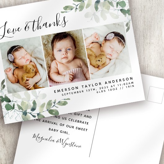 Budget Eucalyptus Foto Baby Danke Postcard