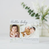 Budget Eucalyptus Foto Hello Baby Postcard (Stehend Vorderseite)