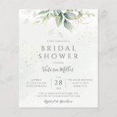 Budget Eucalyptus Greenery Bridal Shower Invite (Vorderseite)