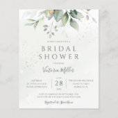 Budget Eucalyptus Greenery Leaves Bridal Shower (Vorderseite)