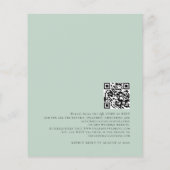 Budget Eucalyptus Leaves QR Wedding Evening Invite (Rückseite)