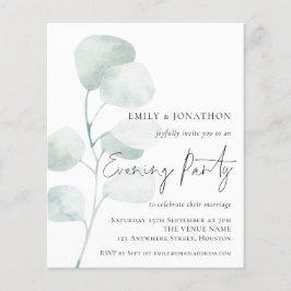 Budget Eucalyptus QR Wedding Abend Party Einladung