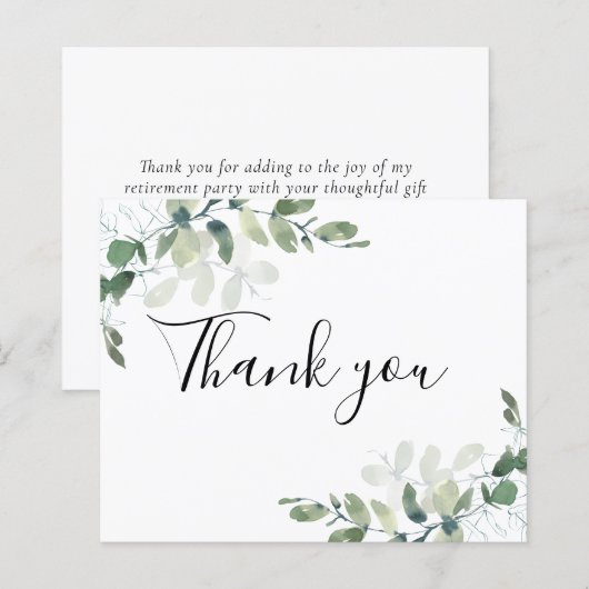 BUDGET Eucalyptus Retirement Partys Danke (Vorne/Hinten)