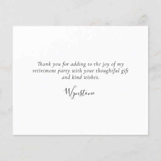 BUDGET Eucalyptus Retirement Partys Danke (Rückseite)