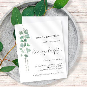 Budget Eucalyptus Wedding Abend Empfang Einladung