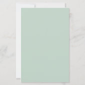 Budget Eucalyptus Wedding Abend Empfang Einladung (Rückseite)