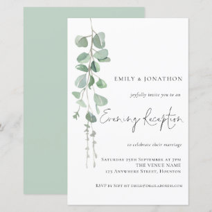 Budget Eucalyptus Wedding Abend Empfang Einladung