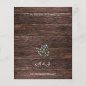 Budget Eucalyputs & Wood Greenery Wedding Flyer (Hinten)