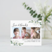 Budget Eukalyptus Adoption Danke Karte (Stehend Vorderseite)