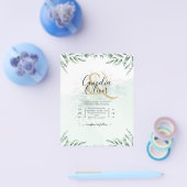 Budget Eukalyptus Blätter Grüne Wedding QR CODE Flyer (Einzeln)