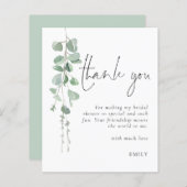 Budget Eukalyptus Brautparty Vielen Dank (Vorne/Hinten)