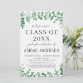 Budget Eukalyptus Class of 2023 Party Einladung (Stehend Vorderseite)