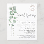 Budget Eukalyptus Company Logo QR Grand Opening (Vorderseite)