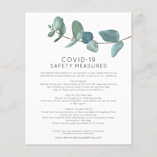 Budget Eukalyptus Coronavirus Sicherheitsvorkehrun (Vorderseite)