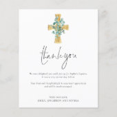 Budget Eukalyptus Cross Christening Vielen Dank (Vorderseite)