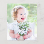 Budget Eukalyptus Cross Taufe Danke Karte (Rückseite)