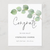 Budget Eukalyptus Foto 2023 Glückwunsch Abschluss (Vorderseite)