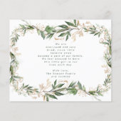 Budget Eukalyptus Foto Baby Birth Ankündigung Flyer (Hinten)