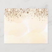 Budget Eukalyptus golden Hochzeit speichern Sie da (Rückseite)