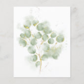 Budget Eukalyptus Greenerity Einladung Hochzeit (Rückseite)