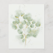 Budget Eukalyptus Greenerity Einladung Hochzeit (Rückseite)