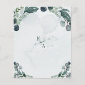 Budget Eukalyptus Greenerity Einladung Hochzeit (Rückseite)